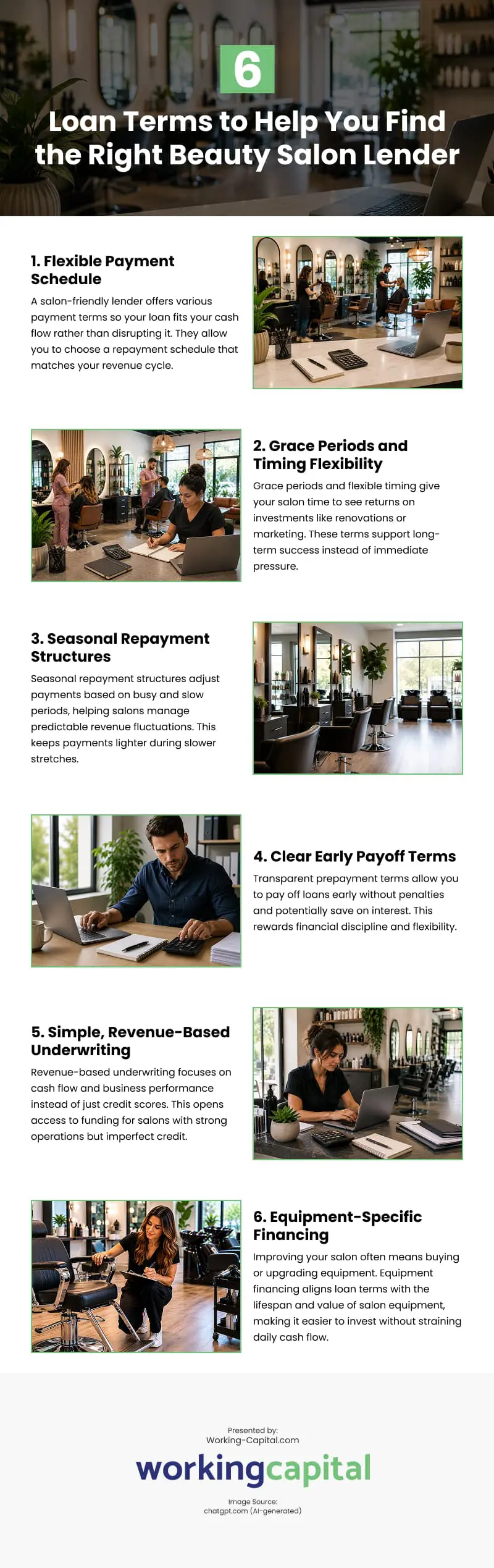 6 Loan Terms to Help You Find the Right Beauty Salon Lender Infographic 6 Loan Terms to Help You Find the Right Beauty Salon Lender Infographic