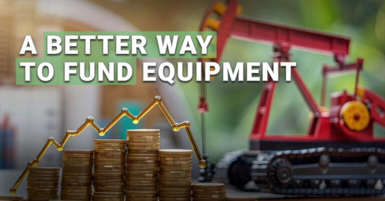 Stacks of coins with an upward-trending graph overlay and industrial equipment in the background—illustrating cost-effective funding options for business equipment.