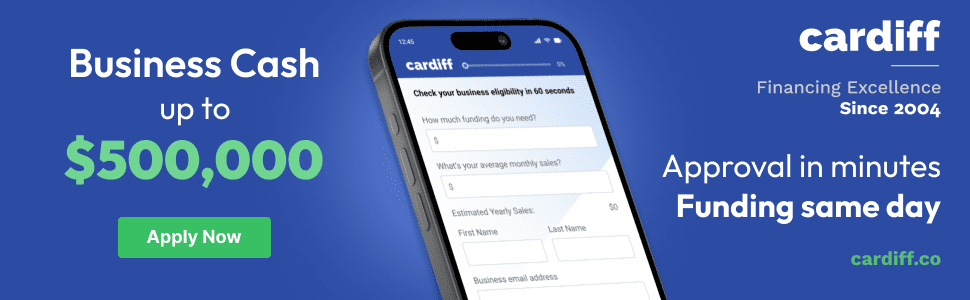 Cardiff small business loan up to 0K, fast approval, same-day funding.