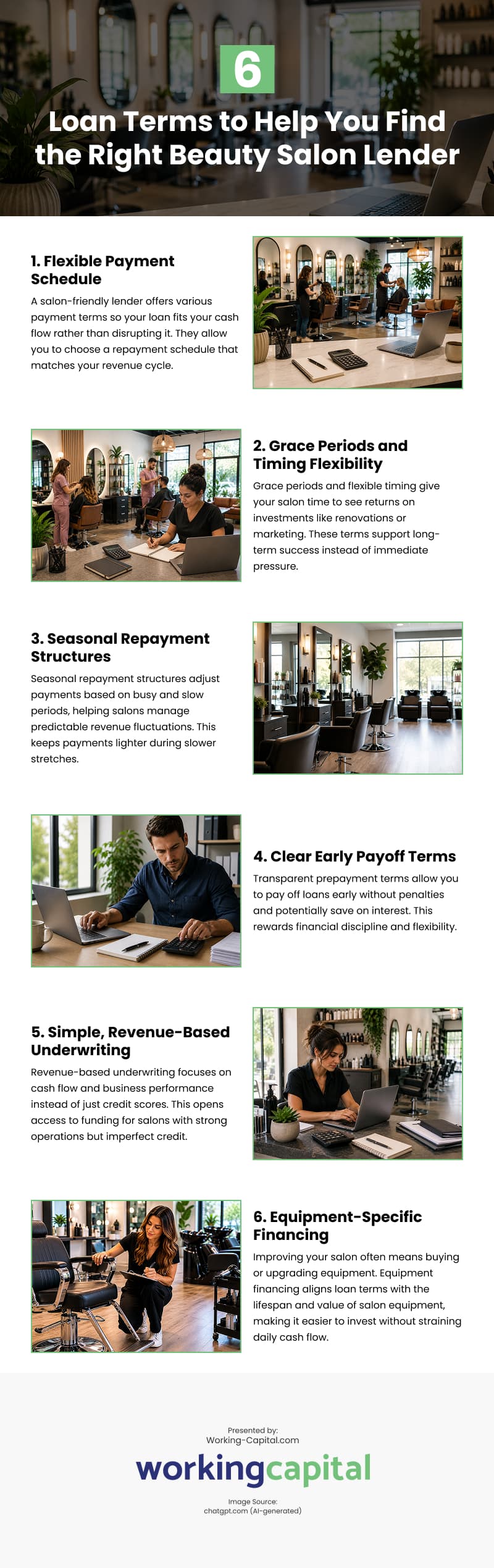 6 Loan Terms to Help You Find the Right Beauty Salon Lender Infographic 6 Loan Terms to Help You Find the Right Beauty Salon Lender Infographic